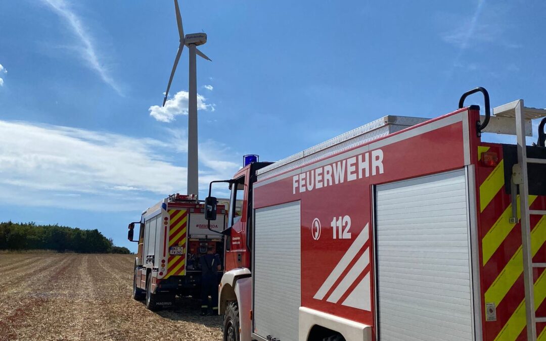 Einsatz 23/2022 Rauchentwicklung aus Windkraftanlange